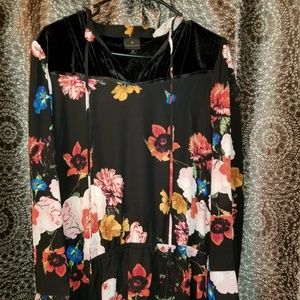 Flowing flowered blouse